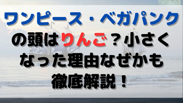 ワンピース　ベガパンク　頭　りんご　小さくなった　理由　なぜ